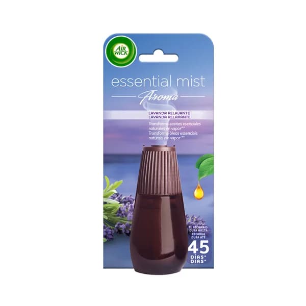 AIR WICK Ambientador difusor de aceites esenciales Lavanda- Recambio AIR WICK ESSENTIAL MIST 20 ml. - 1 ud - Imagen del producto en Findit
