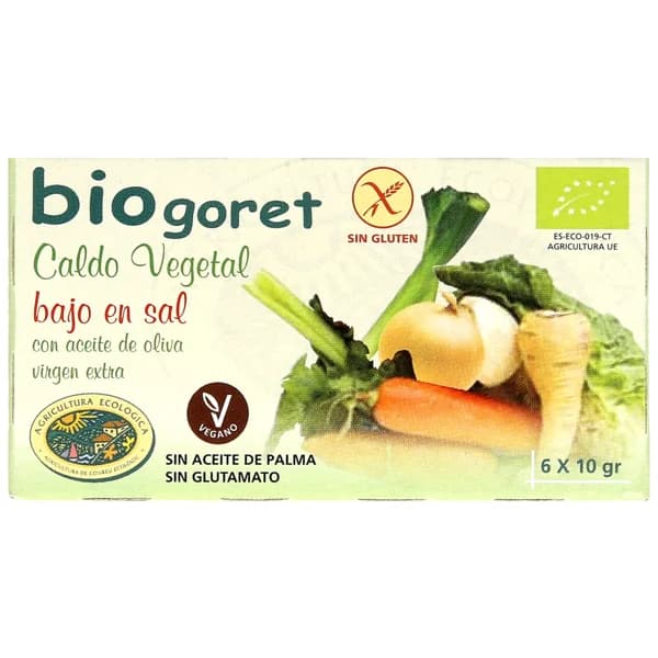 BIOGORET Caldo de verduras bajo en sal Ecológico BIOGORET 6 uds x 10 g. - 0.06 kg - Imagen del producto en Findit