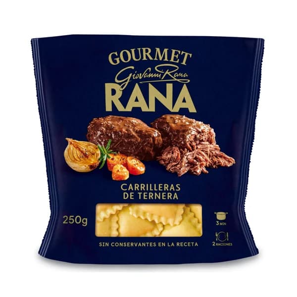 RANA Gourmet Raviolis de pasta fresca rellenos guiso de carrilleras de ternera 250 g. - 0.25 kg - Imagen del producto en Findit