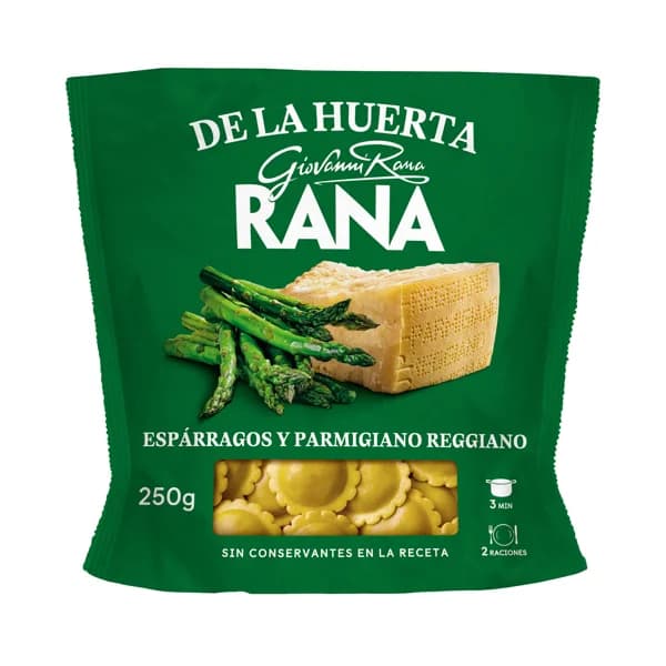 RANA De la huerta Raviolis de pasta fresca rellenos de espárragos y parmigiano reggiano 250 g. - 0.25 kg - Imagen del producto en Findit