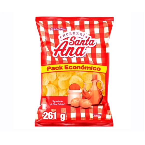 SANTA ANA Patatas fritas con sal, lisas 261 g. - 0.26 kg - Imagen del producto en Findit