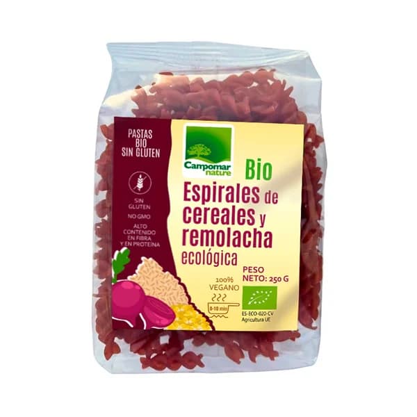 CAMPOMAR NATUR Bio Espirales de cereales y remolacha ecológica 250 g. - 0.25 kg - Imagen del producto en Findit
