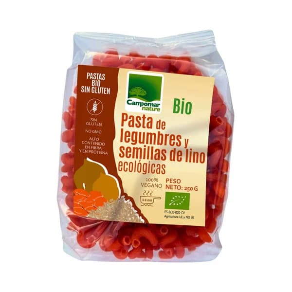 CAMPOMAR NATURE Bio Pasta de legumbres y semillas de lino ecológicas 250 g. - 0.25 kg - Imagen del producto en Findit
