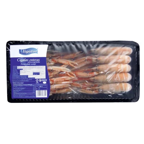 ALIGATOR Cigalas crudas enteras 21 /30 ALIGATOR 750 gr - 0.75 kg - Imagen del producto en Findit