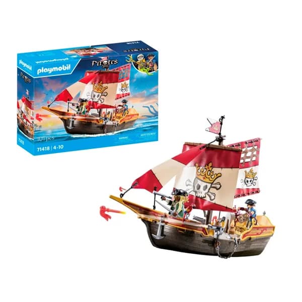 Barco pirata que flota en el agua, +3 años, 101 piezas, PLAYMOBIL. - 1 ud - Imagen del producto en Findit