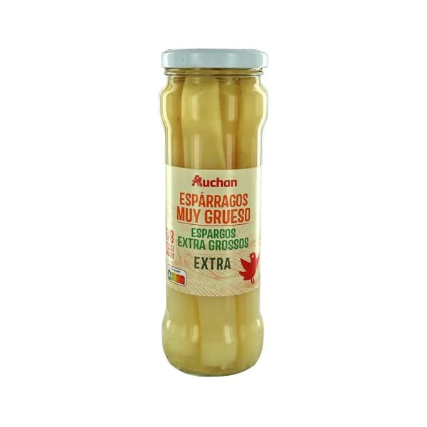 PRODUCTO ALCAMPO Espárragos blancos muy gruesos extra 6/8 uds. frasco de 205 g. - 0.21 kg - Imagen del producto en Findit