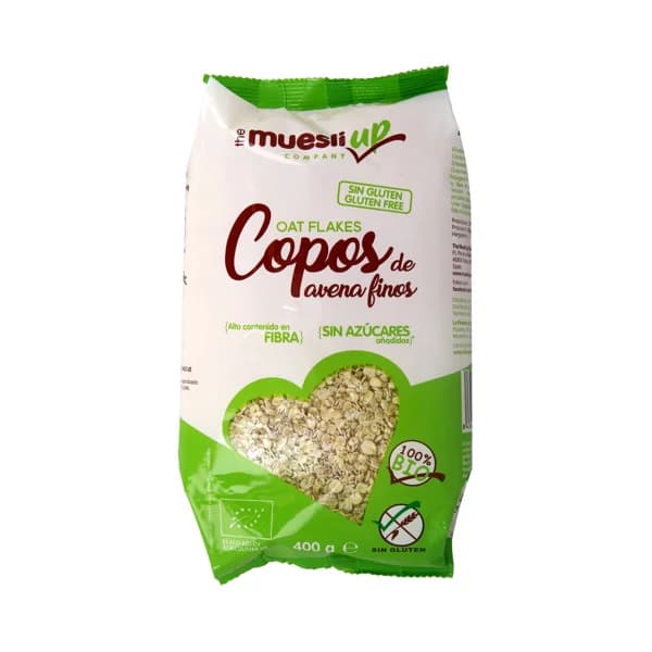 MUESLI Up Copos de avena finos sin gluten, ecológicos MUESLI Up 400 g. - 0.4 kg - Imagen del producto en Findit