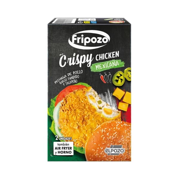 FRIPOZO Pechuga de pollo empanada estilo mexicana con queso fundido y jalapeño 230 g. - 0.23 kg - Imagen del producto en Findit