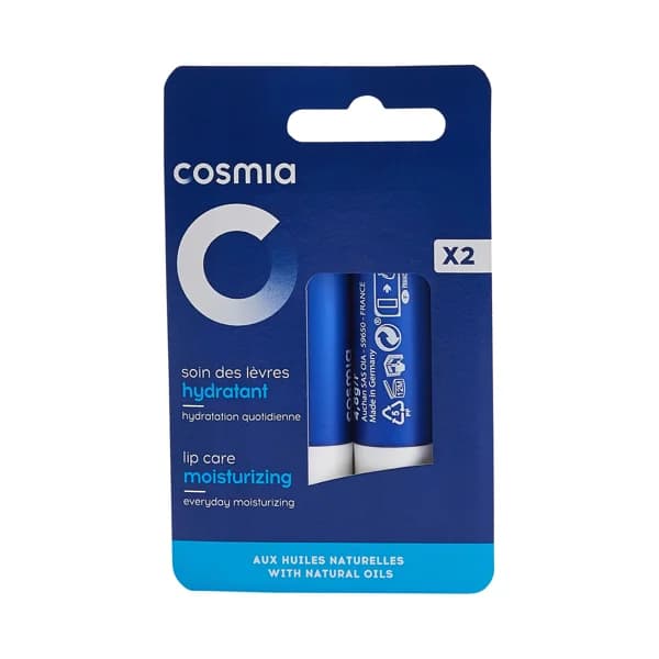 COSMIA Protector labial hidratante para labios secos y agrietados 2 uds. - 1 ud - Imagen del producto en Findit