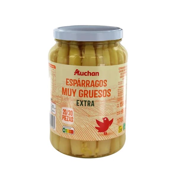 PRODUCTO ALCAMPO Espárragos blancos 20/30 piezas frasco de 990 g. - 0.99 kg - Imagen del producto en Findit