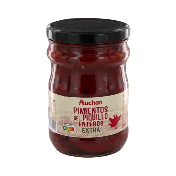 PRODUCTO ALCAMPO Pimientos del Piquillo enteros, extra frasco de 700 g. - 0.7 kg - Imagen del producto en Findit