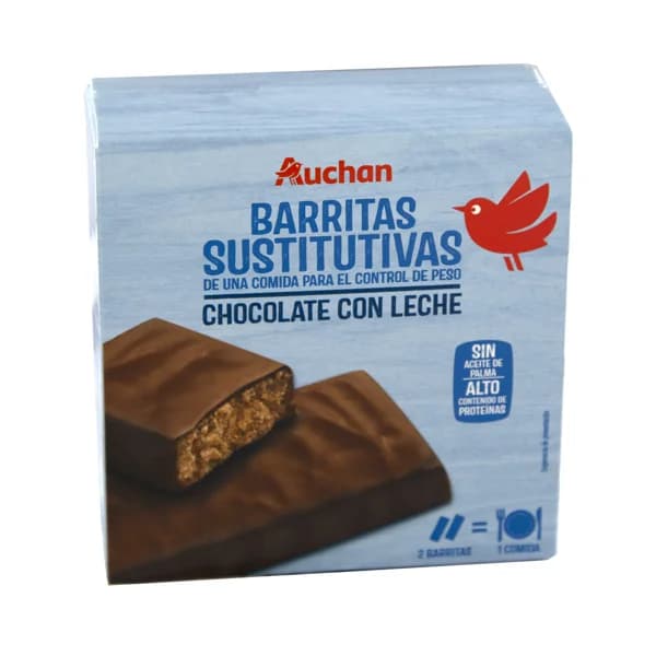 PRODUCTO ALCAMPO Barritas sustitutivas con sabor a chocolate con leche 6 x 32 g. - 0.19 kg - Imagen del producto en Findit