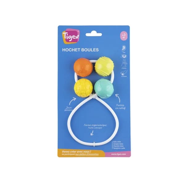Sonajero bolas para bebé, TIGEX. - 1 ud - Imagen del producto en Findit