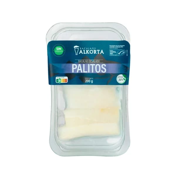ALKORTA Bacalao desalado en palitos de lomo 200 g. - 0.2 kg - Imagen del producto en Findit