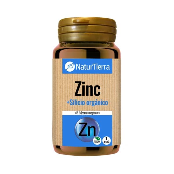 NATURTIERRA Complemento alimenticio con Zinc y Silício orgánico 45 Cápsulas. - 1 ud - Imagen del producto en Findit