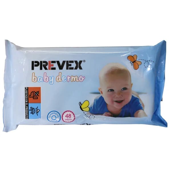 PREVEX Toallitas humedas para bebé, dermatológicamente testadas PREVEX 48 uds. - 1 ud - Imagen del producto en Findit
