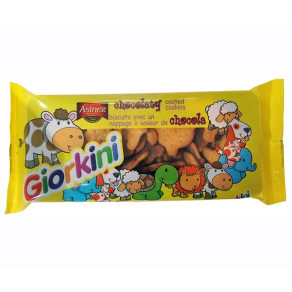 GIORKINI Galletas de chocolate con forma de animalitos 105 g - 0.11 kg - Imagen del producto en Findit