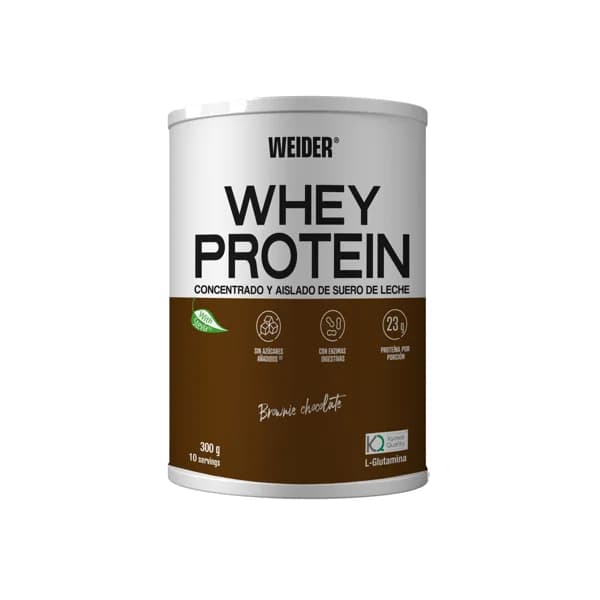 WEIDER Proteína concentrada y aislada de suero de leche con sabor a brownie - chocolate WEIDER 300 g. - 0.3 kg - Imagen del producto en Findit
