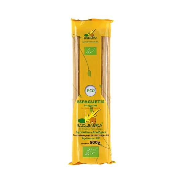 ECOLECERA Pasta Espaguetis ecológicos, pasta compuesta integral de calidad superior ECOLECERA 500 g. - 0.5 kg - Imagen del producto en Findit