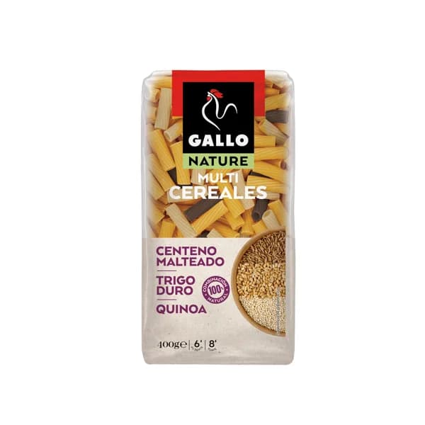 GALLO Pasta macarrones multicereales quinoa, centeno malteado y trigo duro GALLO NATURE 400g. - 0.4 kg - Imagen del producto en Findit