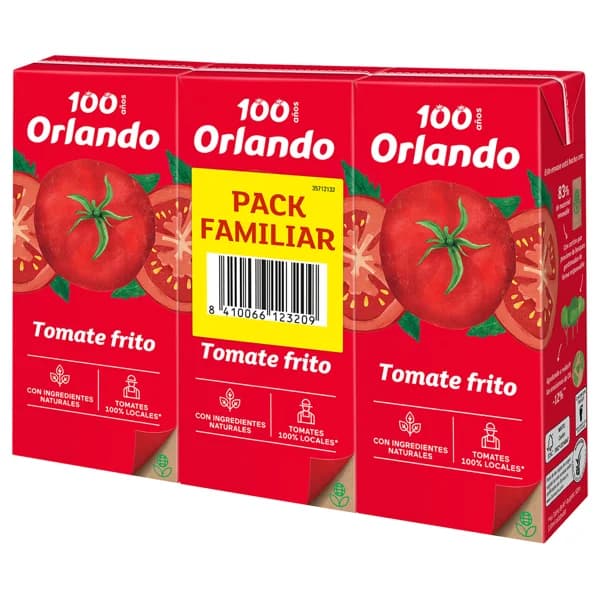 ORLANDO Tomate frito 3 uds x 350 g. - 1.05 kg - Imagen del producto en Findit