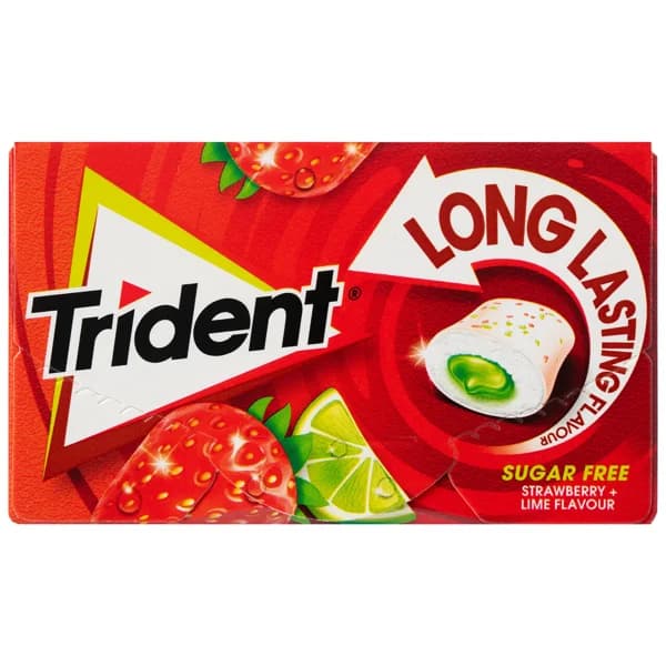 TRIDENT Chicles gragea rellenos de fresa y lima TRIDENT 22 g. - 1 ud - Imagen del producto en Findit