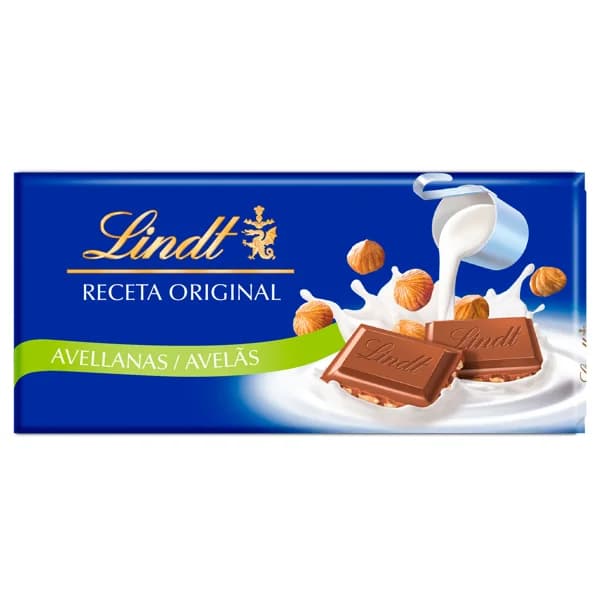 LINDT Chocolate con leche y avellanas 100 g - 0.1 kg - Imagen del producto en Findit