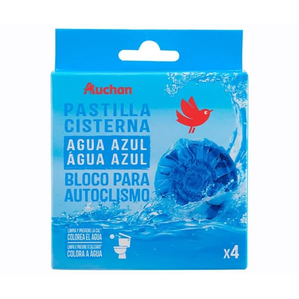 PRODUCTO ALCAMPO Pastillas para cisterna que tiñe el agua de azul 4 uds - 1 ud - Imagen del producto en Findit