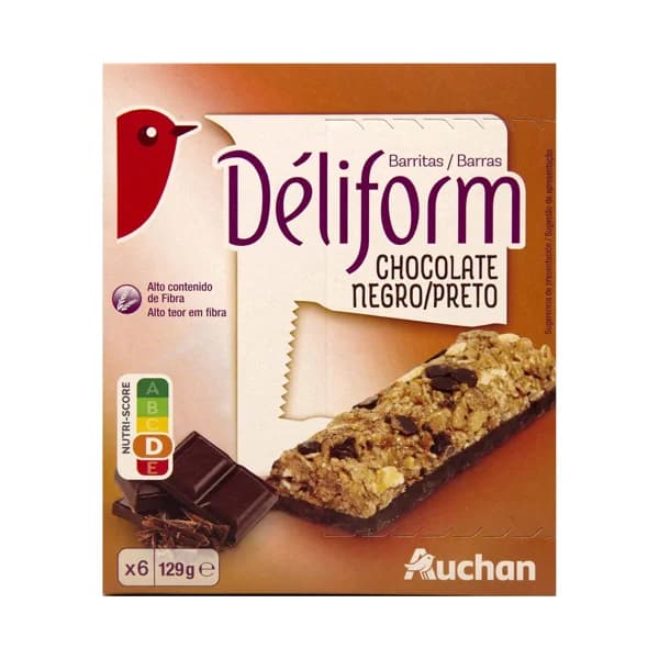PRODUCTO ALCAMPO Cereales en barritas chocolate caramelo PRODUCTO ALCAMPO Deliform x6 126 gr. - 0.13 kg - Imagen del producto en Findit