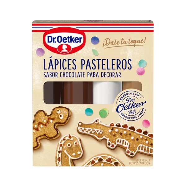 DR. OETKER Lápices pasteleros sabor chocolate, DOCTOR OETKER, caja de 59 g. - 0.06 kg - Imagen del producto en Findit