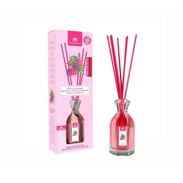 CRISTALINAS Ambientador de varillas con aroma a moras y frambuesas (cálido) CRISTALINAS 90 ml. - 0.09 l - Imagen del producto en Findit