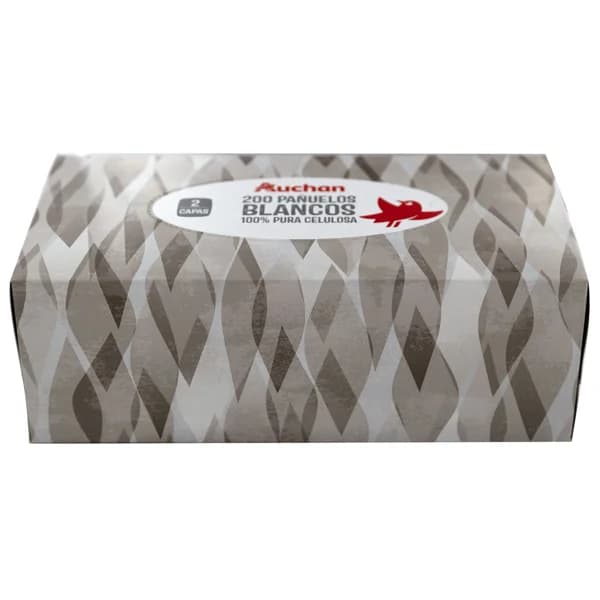 PRODUCTO ALCAMPO Tissues blancos de 2 cpas 100% pura celulosa 200 uds. - 1 ud - Imagen del producto en Findit