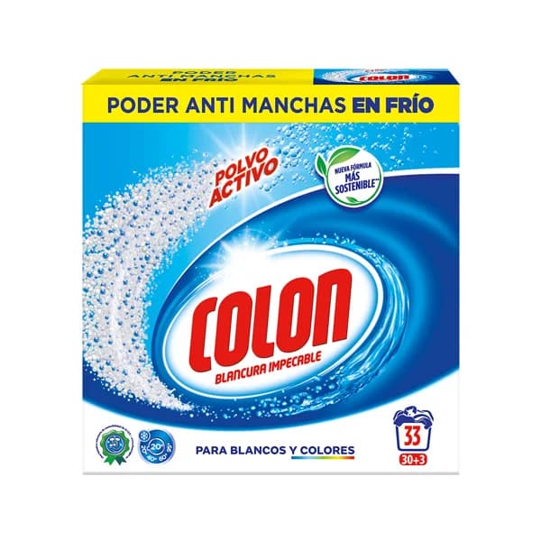 COLON Detergente azul en polvo 33 + 3 ds 1,65 kg. - 1 ud - Imagen del producto en Findit