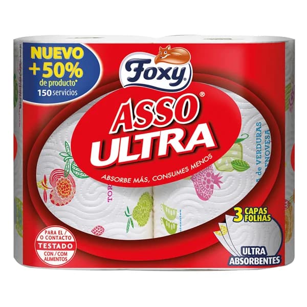 FOXY Papel de cocina Asso Ultra 2 uds. - 1 ud - Imagen del producto en Findit