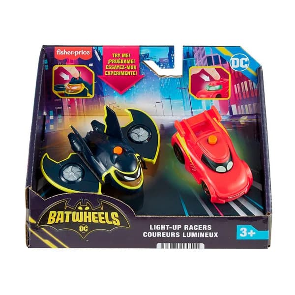 FISHER PRICE Set 2 coches DC Batwheels: Redbird y Batwing con luces y sonidos. - 1 ud - Imagen del producto en Findit