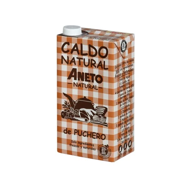 Caldo de puchero con las mejores carnes y las verduras más frescas ANETO brik de 1 l - 1 l - Imagen del producto en Findit