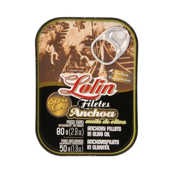 LOLIN Filetes de anchoa en aceite de oliva LOLIN 50 g. - 0.05 kg - Imagen del producto en Findit