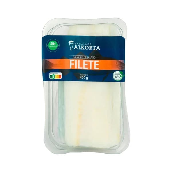 ALKORTA Bacalao desalado en filetes 400 g. - 0.4 kg - Imagen del producto en Findit