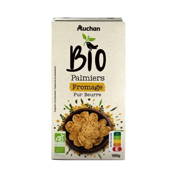 ALCAMPO ECOLÓGICO Bio Palmeras de hojaldre con queso ecológico 100 g. - 0.1 kg - Imagen del producto en Findit