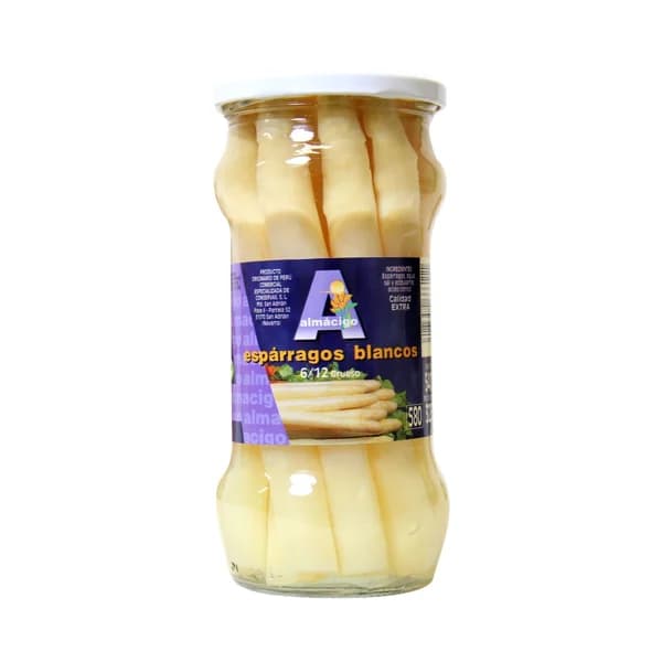 ALMACIGO Espárragos blancos 9/12 piezas frasco de 325 g. - 0.33 kg - Imagen del producto en Findit