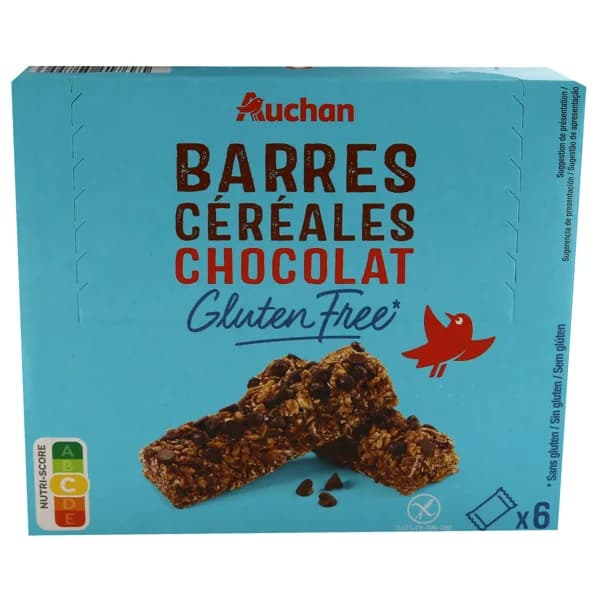 PRODUCTO ALCAMPO Barrita de cereales con chocolate sin gluten PRODUCTO ALCAMPO 138 gr. - 0.14 kg - Imagen del producto en Findit