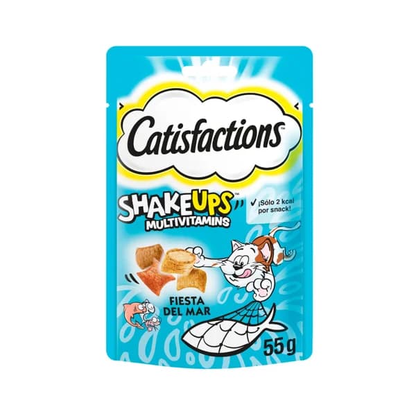 CATISFACTIONS Snaks para gato con sabor a fiesta del mar 55 g - 0.06 kg - Imagen del producto en Findit