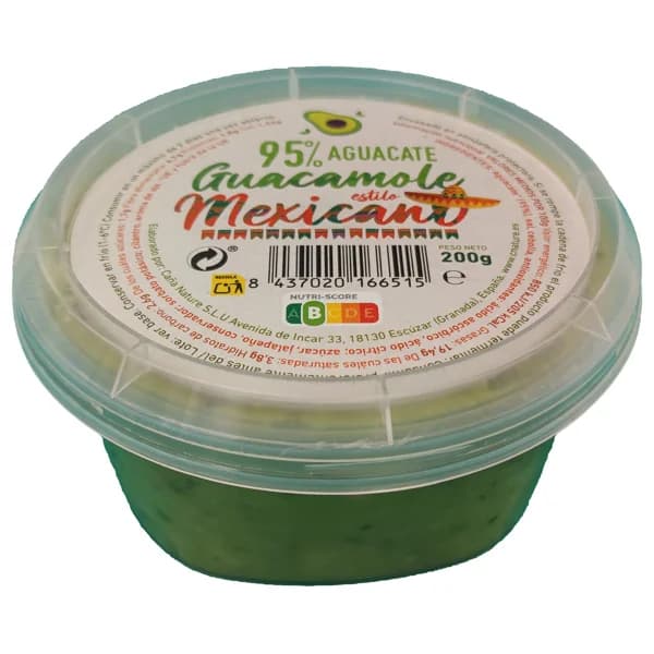 CAÑA NATURE Guacamole estilo Mexicano CAÑA NATURE 200 g. - 0.2 kg - Imagen del producto en Findit