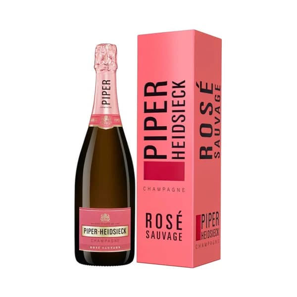PIPER-HEIDSIECK Rosé sauvage Champagne rosado elaborado con un 15 a 20% vinos de reserva botella 75 cl. - 1 ud - Imagen del producto en Findit