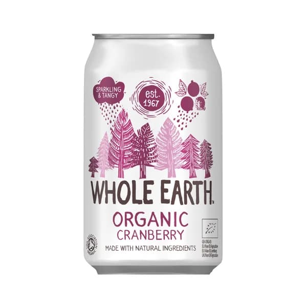 WHOLE EARTH Refresco ecológico con sabor a arándanos lata 330 ml. - 0.33 l - Imagen del producto en Findit