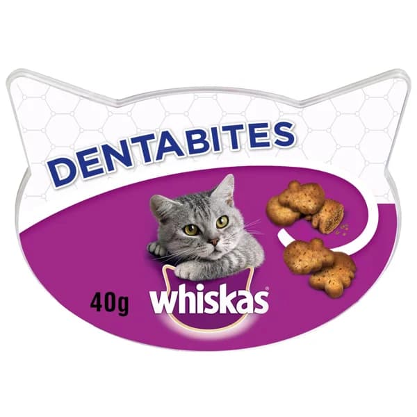 WHISKAS Snacks para gatos de pollo y queso, ayuda a reducir la formación de sarro WHISKAS DENTABITES 60 g. - 0.05 kg - Imagen del producto en Findit