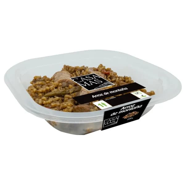 CASA MAS Arroz de montaña (arroz con butifarra y setas), listo para calentar y comer CASA MAS 280 g. - 0.28 kg - Imagen del producto en Findit