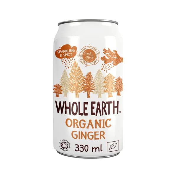 WHOLE EARTH Refresco bio de jengibre 330 ml. - 0.33 l - Imagen del producto en Findit
