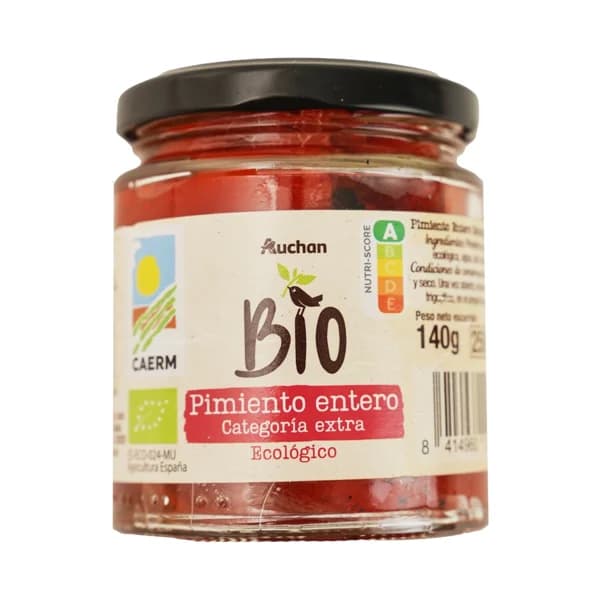 PRODUCTO ALCAMPO Bio Pimiento entero extra ecológico bote 140 g. - 0.14 kg - Imagen del producto en Findit