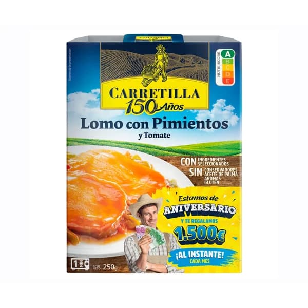 CARRETILLA Lomo con pimientos y tomate  250 g. - 0.25 kg - Imagen del producto en Findit
